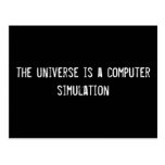 das Universum ist eine Computersimulation Postkarte