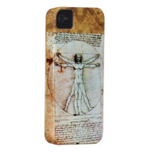 Das VITRUVIAN MANN Antiken-Pergament Case-Mate iPhone 4 Hüllen