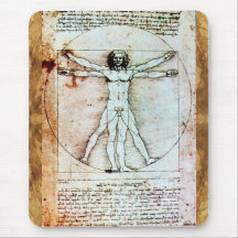 Das VITRUVIAN MANN Antiken-Pergament Mauspads