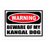 Das Warnen PASSEN VON MEINER KANGAL HUNDpostkarte 