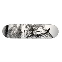 Das wütenden der Tee-Party des Hutmachers Individuelles Skateboard