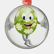 Daumen Up Cartoon-Osterei-Mann Ornamente