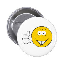 Daumen Up Smiley Anstecknadelbuttons
