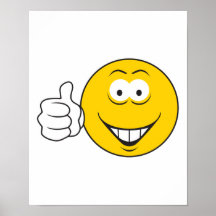 Daumen Up Smiley Posterdruck