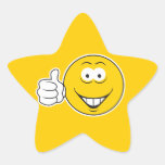 Daumen Up Smiley Stern Aufkleber