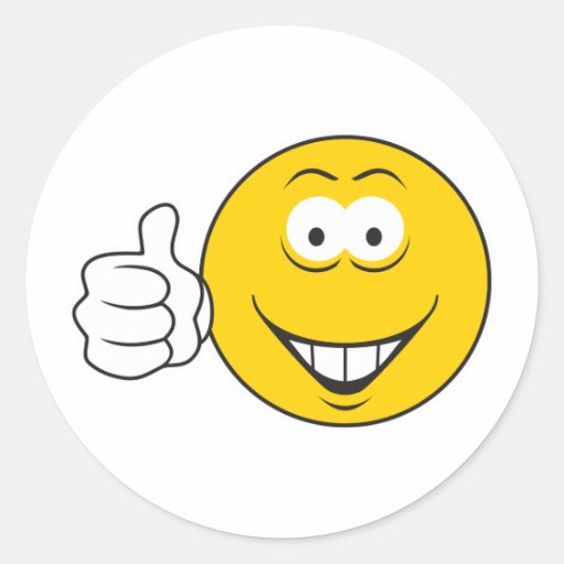 Daumen Up Smiley Sticker