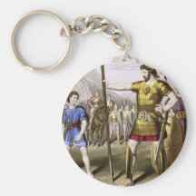David und Goliath Schlüsselbänder