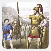 David und Goliath Sticker