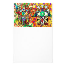 Davidsstern Hamsa Vintages Tapastry Bedrucktes Papier