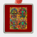 Davidsstern Hamsa Vintages Tapastry Weinachtsornamente