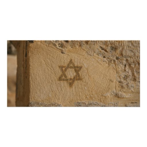 Davidsstern In der alten Stadt, Jerusalem Individuelle Foto Karte