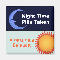 Day and Night Medication Reminder Magnet magnete