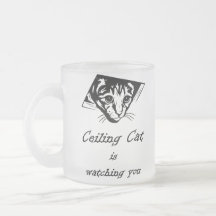 Decken-Katze passt Sie auf Tee Tasse