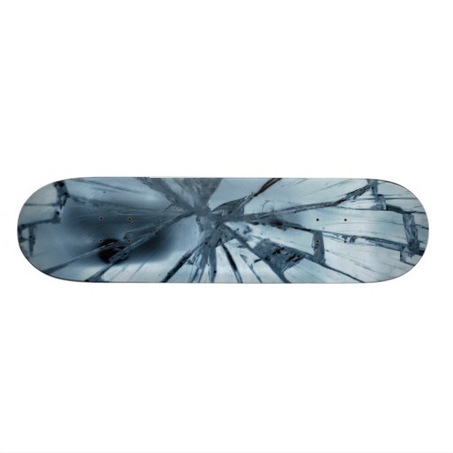 Defektes GlasSkateboard Skateboarddeck