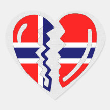 Defektes Herz Norwegens Sticker