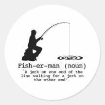 Definition des Fischers Runde Sticker