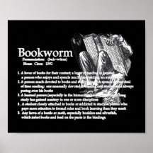 Definition eines Bücherwurm-Plakats