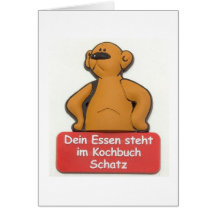 Dein Essen steht im Kochbuch Grußkarte
