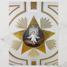 Dekorative Grafik Baby-Jesuss Vollfarbige Flyer