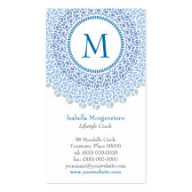 Dekorative Monogramm-Visitenkarte