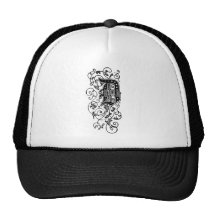 Dekorativer Buchstabe D Netz Caps