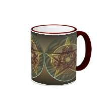 Dekorativer Herbst schattiert Pentacle-Becher Teetassen