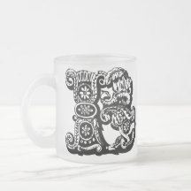 Dekorativer Monogramm-Becher Haferl