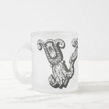 Dekorativer Monogramm-Becher Kaffee Haferl