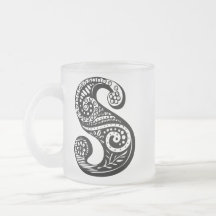 Dekorativer Monogramm-Becher Kaffee Haferl