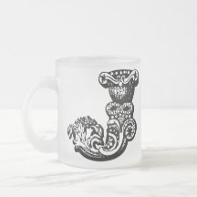 Dekorativer Monogramm-Becher Kaffee Tasse
