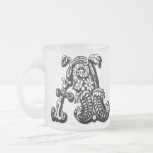 Dekorativer Monogramm-Becher Kaffee Tasse
