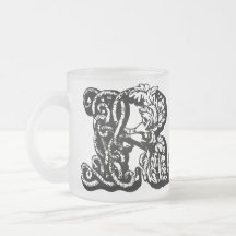 Dekorativer Monogramm-Becher Kaffee Tassen