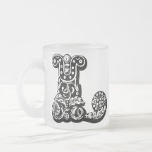 Dekorativer Monogramm-Becher Kaffee Tassen