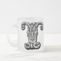 Dekorativer Monogramm-Becher Kaffeehaferl