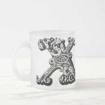 Dekorativer Monogramm-Becher Kaffeetassen