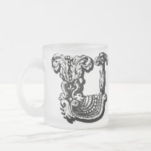 Dekorativer Monogramm-Becher Kaffeetassen