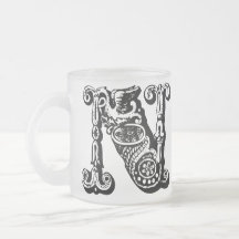 Dekorativer Monogramm-Becher Kaffeetassen