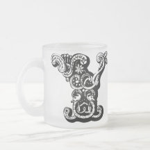 Dekorativer Monogramm-Becher Tasse