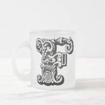 Dekorativer Monogramm-Becher Tee Haferl