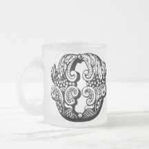 Dekorativer Monogramm-Becher Tee Tasse