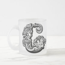Dekorativer Monogramm-Becher Tee Tasse