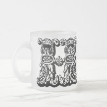 Dekorativer Monogramm-Becher Tee Tasse