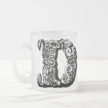 Dekorativer Monogramm-Becher Teetassen