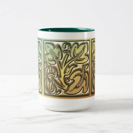 Dekoratives Blätter Tee Tasse