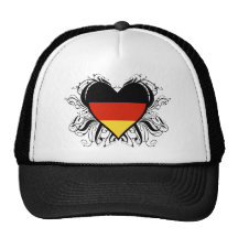 Dekoratives deutsches Herz Netzkappe