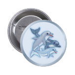 Delphin-Familie Anstecknadelbutton