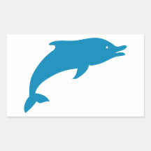 Delphin-Meeressäugetier-Fisch-Ozean-Blau-Tier Aufkleber