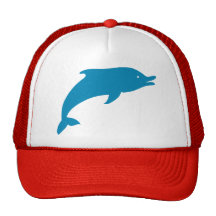 Delphin-Meeressäugetier-Fisch-Ozean-Blau-Tier Trucker Caps