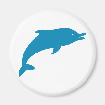 Delphin-Meeressäugetier-Fisch-Ozean-Blau-Tier Magnets