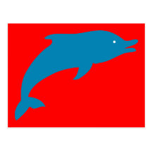Delphin-Meeressäugetier-Fisch-Ozean-Blau-Tier Postkarten